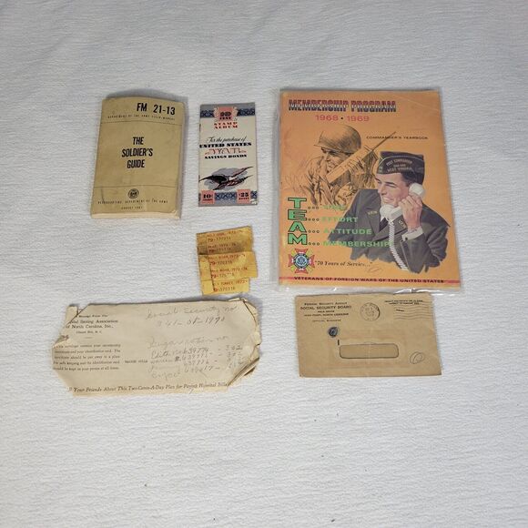 Vintage Stamp Book World War 2 WW2 Military USA United States Commanders Book - Picture 1 of 10